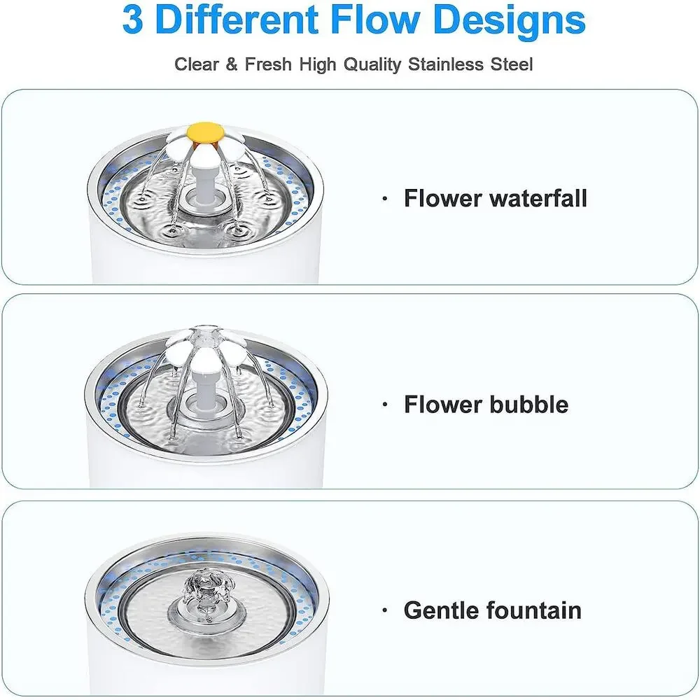 Wonder Creature Cat Water Fountain Stainless Steel with 1 mat